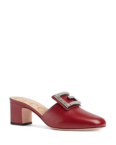 Gucci Women's Madelyn Square G Leather Slides 